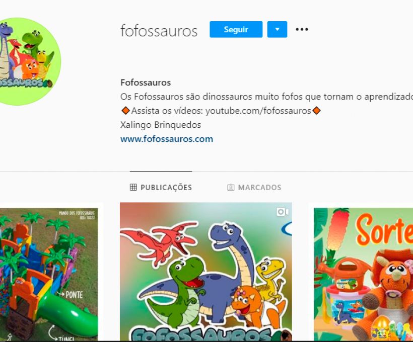 Agora os Fofossauros também estão no Instagram!