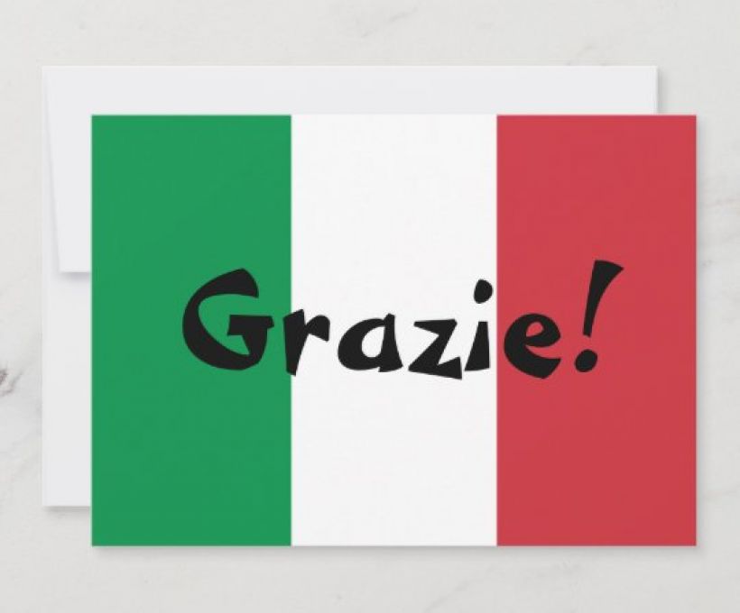 Italianos costumam enviar cartões de agradecimento.
