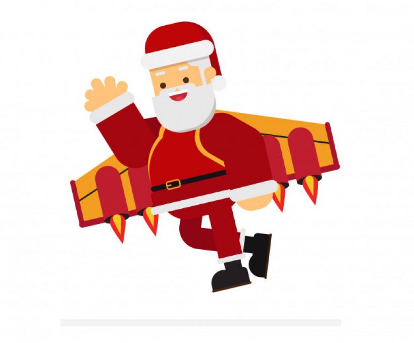 Papai Noel a jato